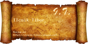 Ilcsik Tibor névjegykártya