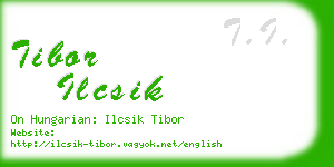 tibor ilcsik business card